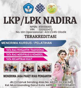 LKP / LPK NADIRA TERAKREDITASI MEMBUKA KURSUS GRATIS TATA RIAS PENGANTIN