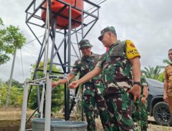 Dandim Bengkalis Dampingi Katim Wasev Mabesad Tinjau Pembangunan Sasaran Fisik TMMD di Pinggir