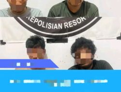 Digerebek Tengah Malam! Empat Pria di Bathin Solapan Diciduk Satresnarkoba Polres Bengkalis, Alat Hisap Sabu Berserakan